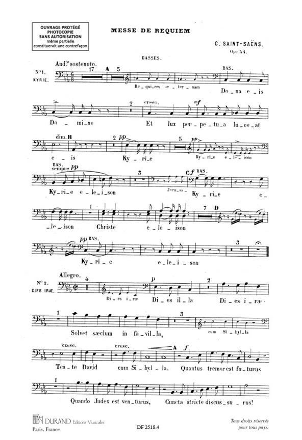 Messe De Requiem Choeurs Basses